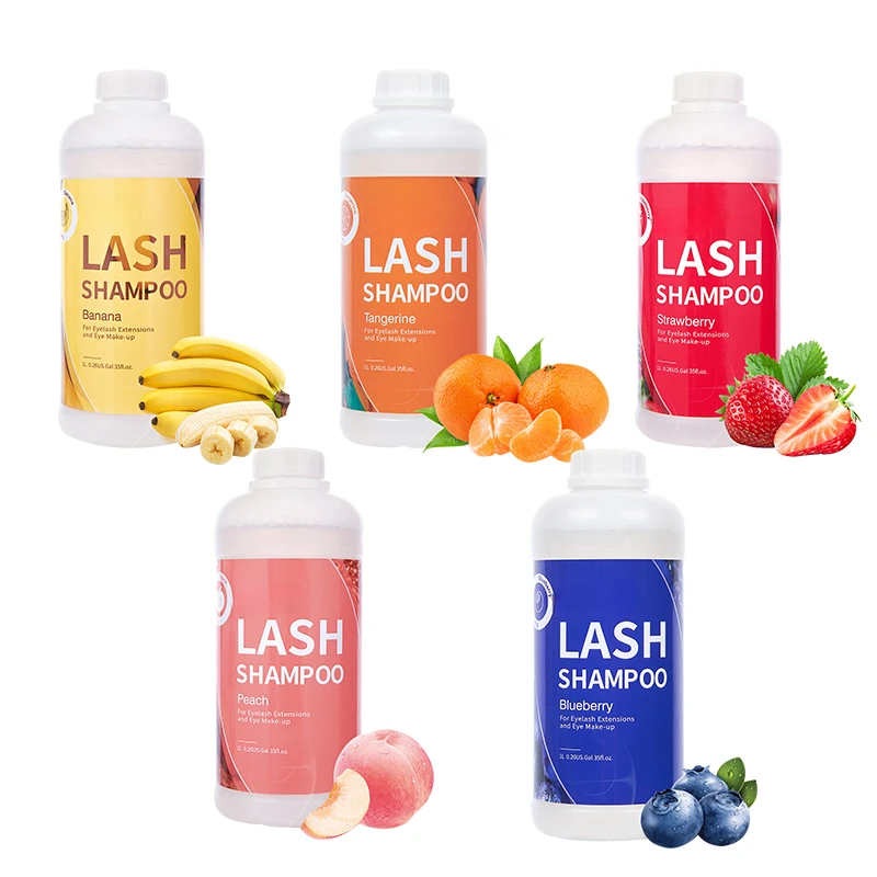 Eyelash Extension Wash Kit - 1L Eyelash Cleanser Foam Lash Shampoo