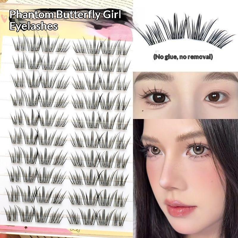 Eyelash Extension Individual - DIY Natural Feather Curl Lashes Glue-Free