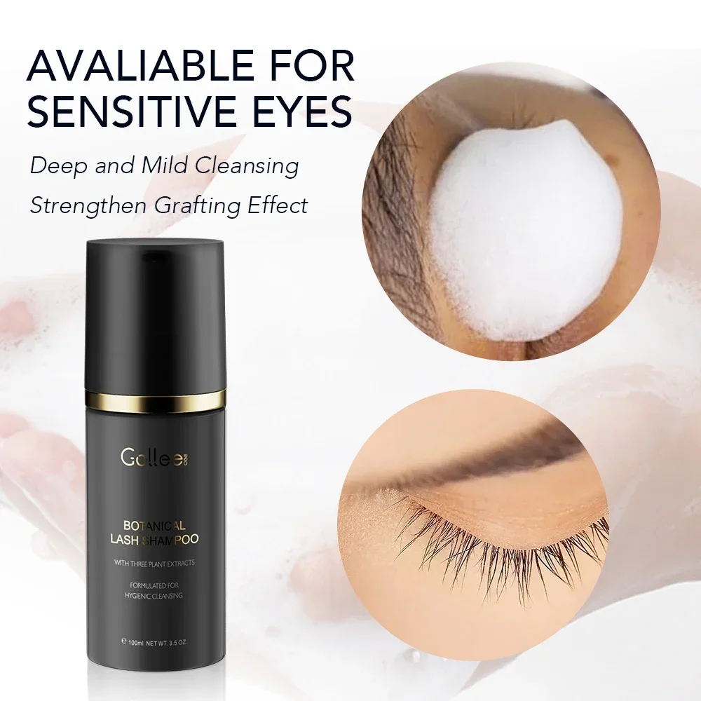 Eyelash Extension Wash Kit - Gollee 100ml Cleaning Mousse Before Eyelash
