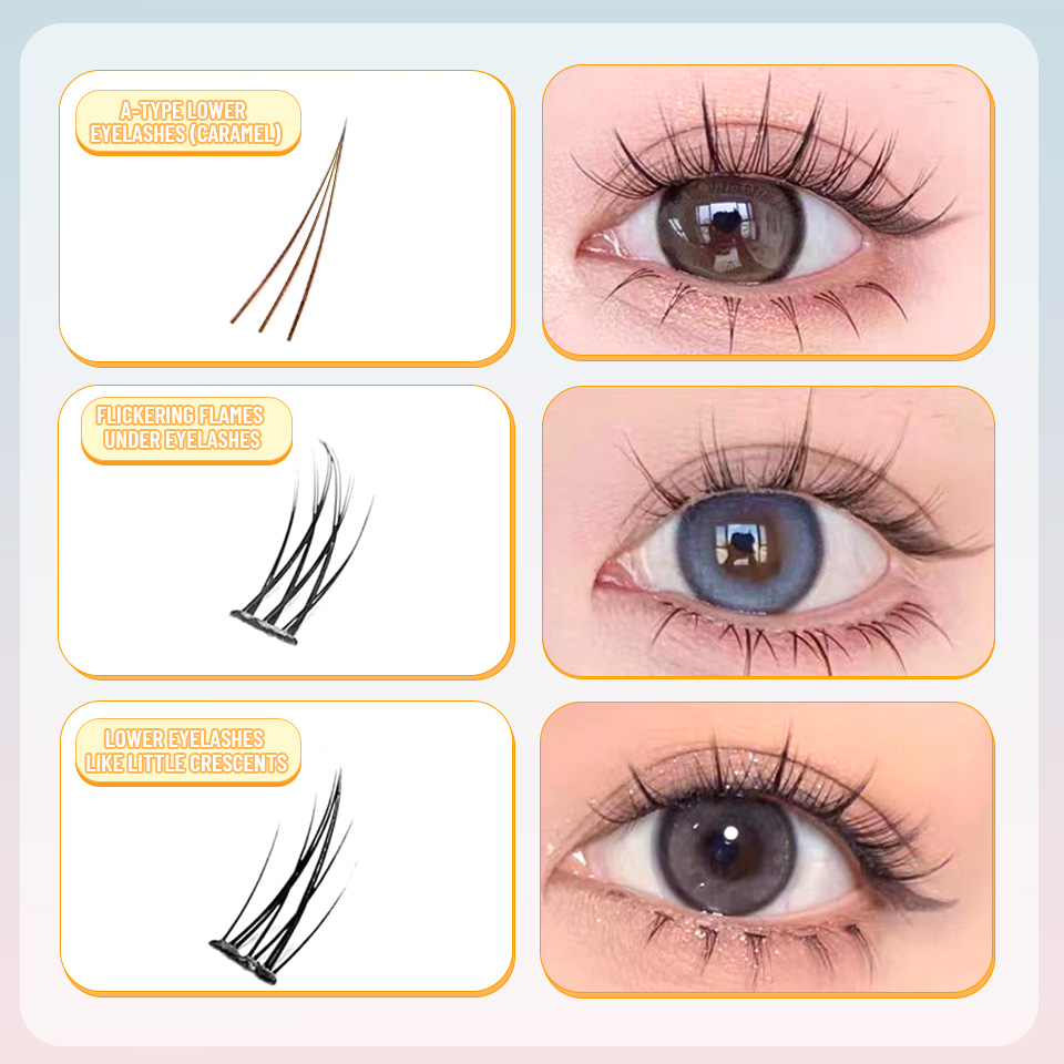NEW 9 Styles DIY Lower Lash Cl - Eyelash Extension Anime Style recension och pris