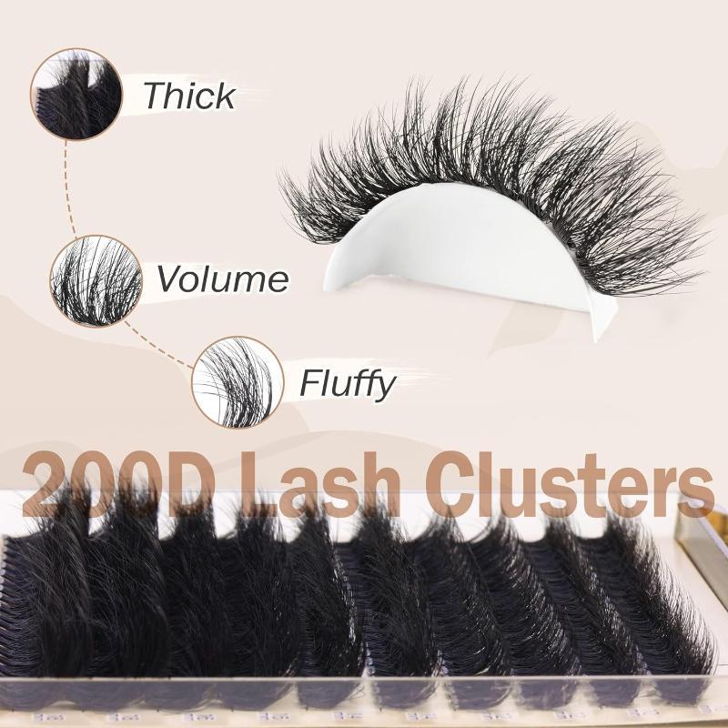 New Fluffy Thick Lash Clusters - Eyelash Extension Individual recension och pris