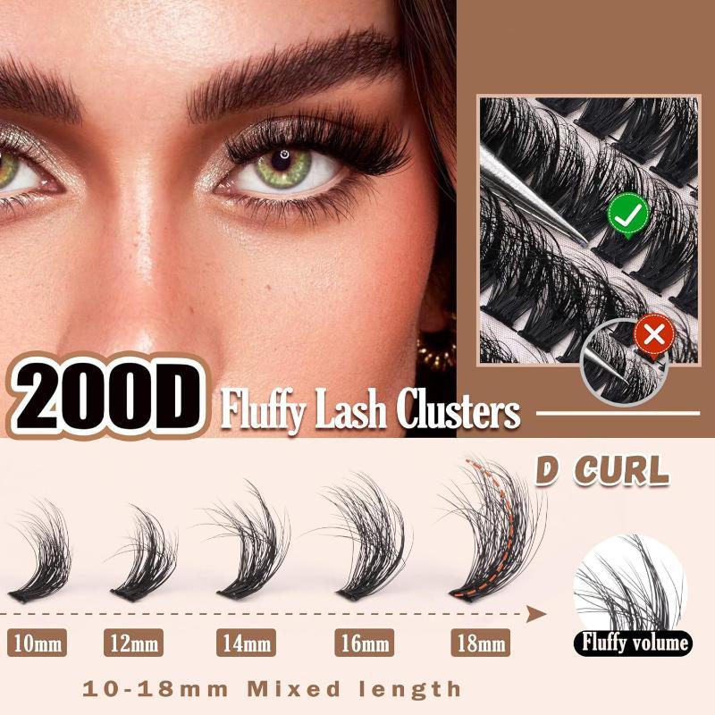 New Fluffy Thick Lash Clusters - Eyelash Extension Individual recension och pris