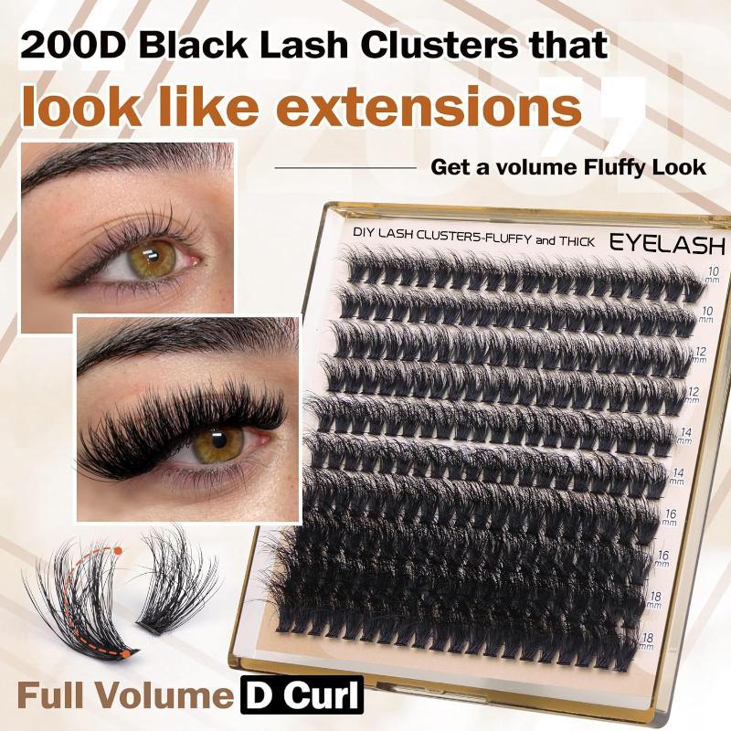 New Fluffy Thick Lash Clusters - Eyelash Extension Individual recension och pris
