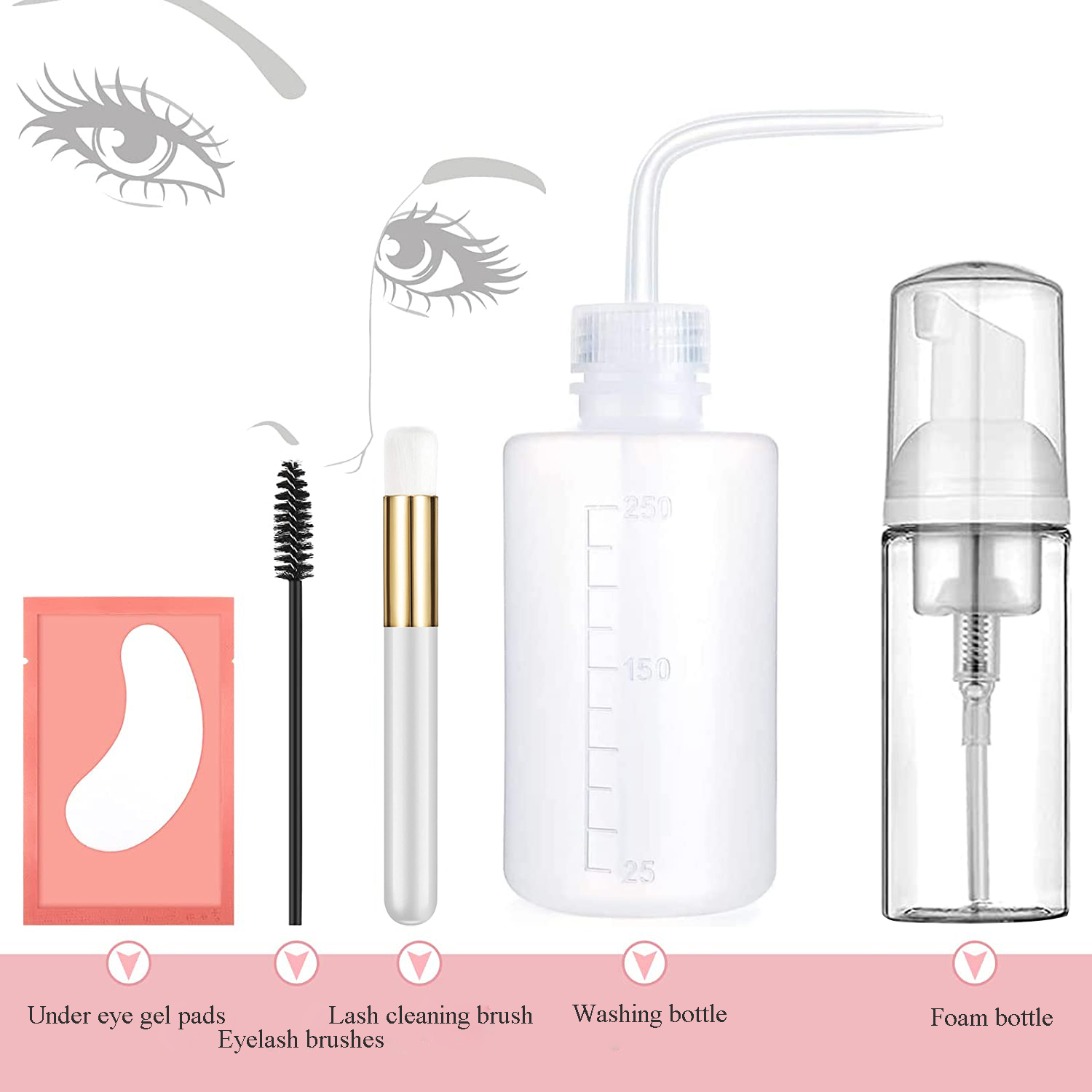 Eyelash Extension Cleaning Kit - Eyelash Extension Wash Kit recension och pris