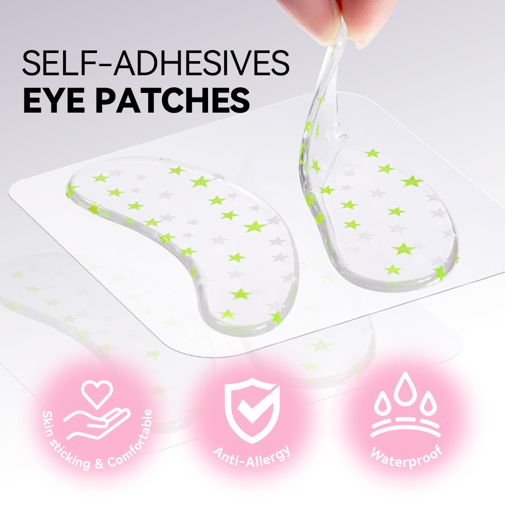 DAMMAN 1/5 Pair Silicone Eye P - Eyelash Extension Eye Mask recension och pris