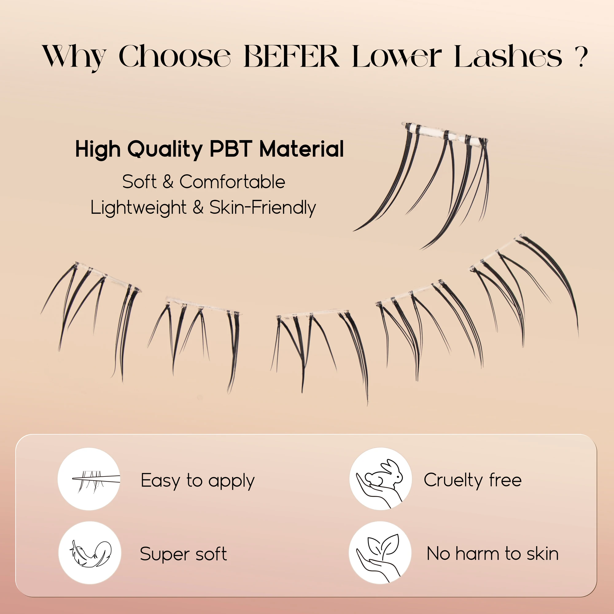 Befer No Glue Needed Lower Las - Eyelash Extension Adhesive recension och pris
