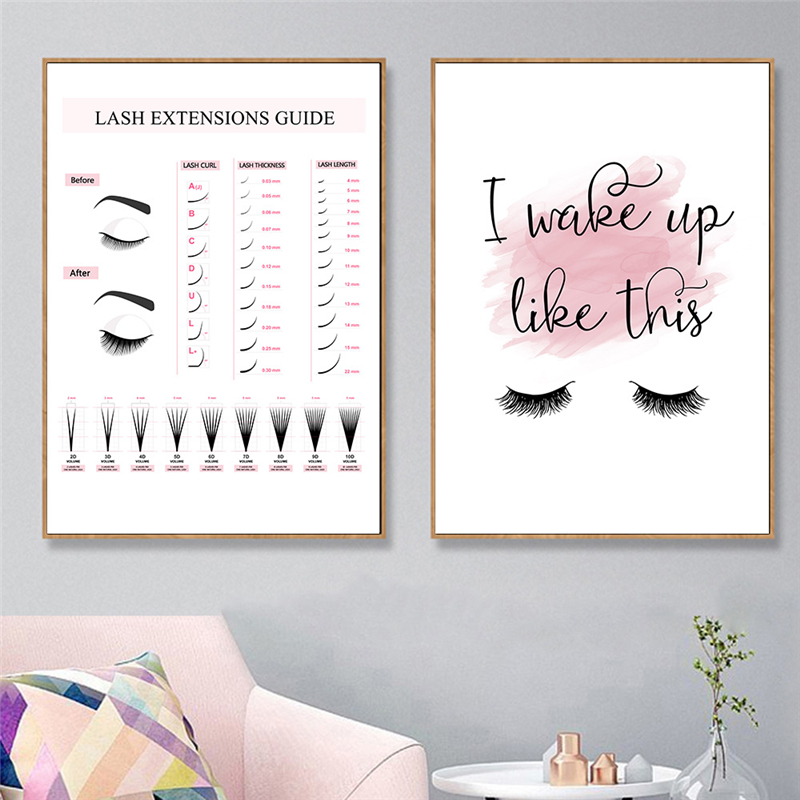 Lash Extensions Guide Poster M - Eyelash Extension Quotes recension och pris