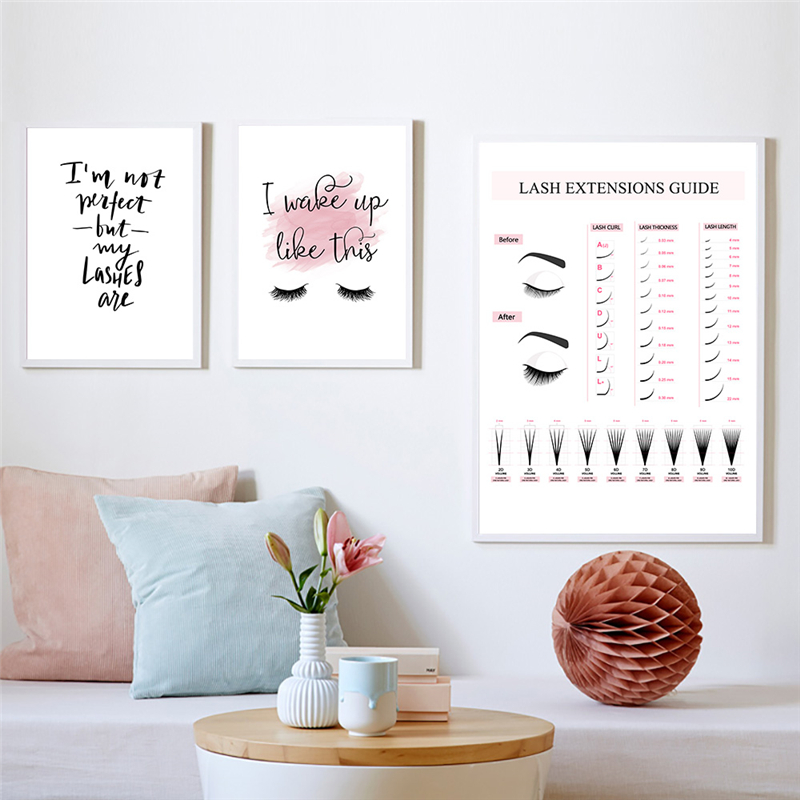 Lash Extensions Guide Poster M - Eyelash Extension Quotes recension och pris