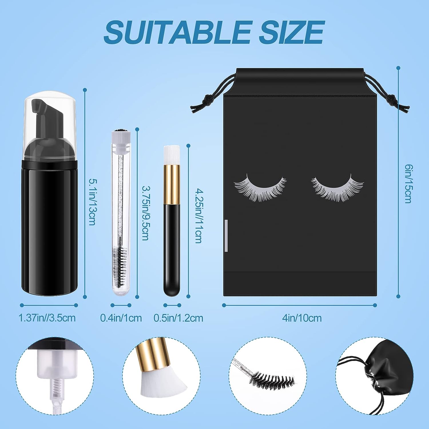 Eyelash Cleaning Set Lash Sham - Eyelash Extension Wash Kit recension och pris