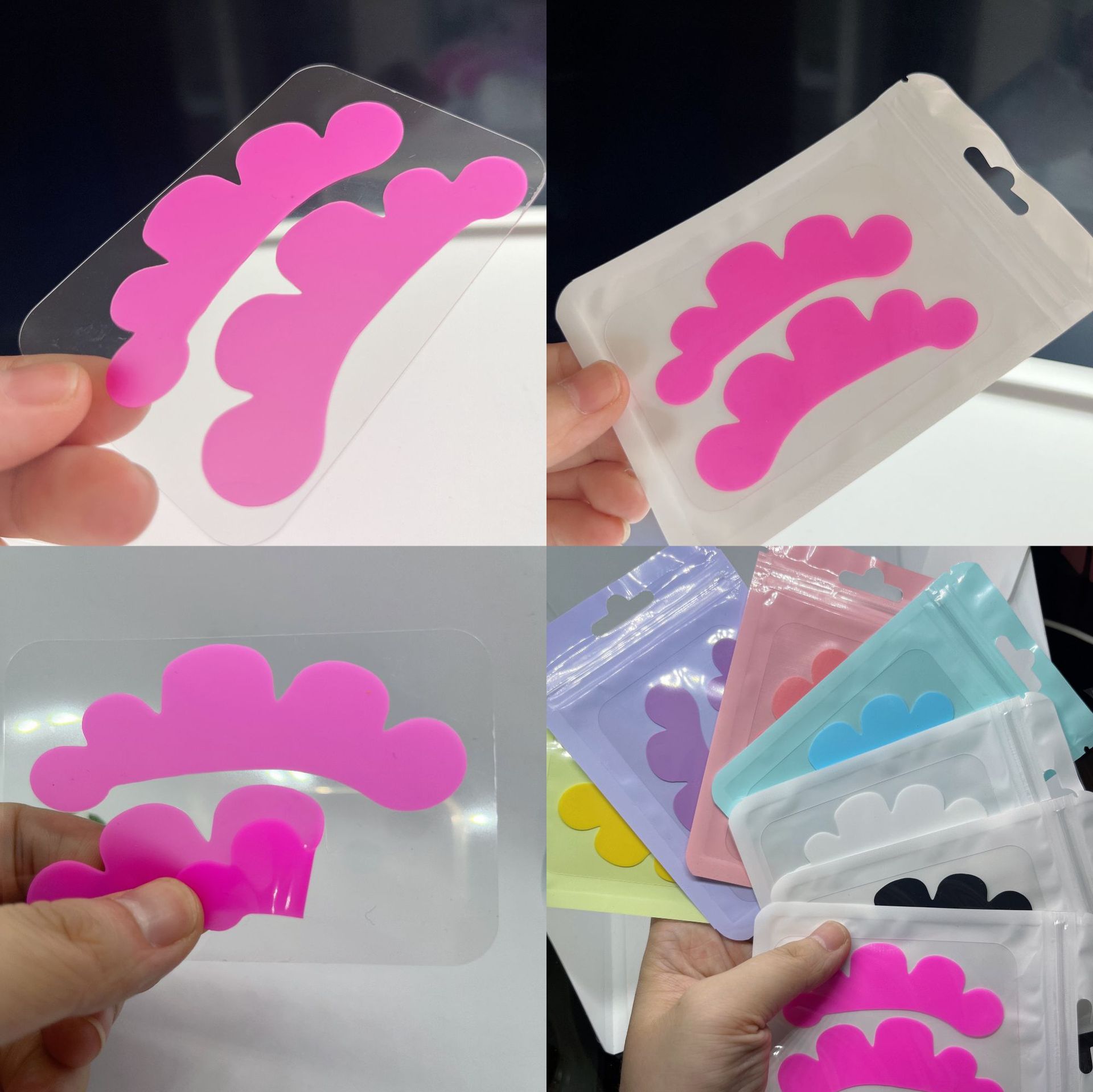 New 1Pairs Reusable Silicone E - Eyelash Extension Eye Mask recension och pris