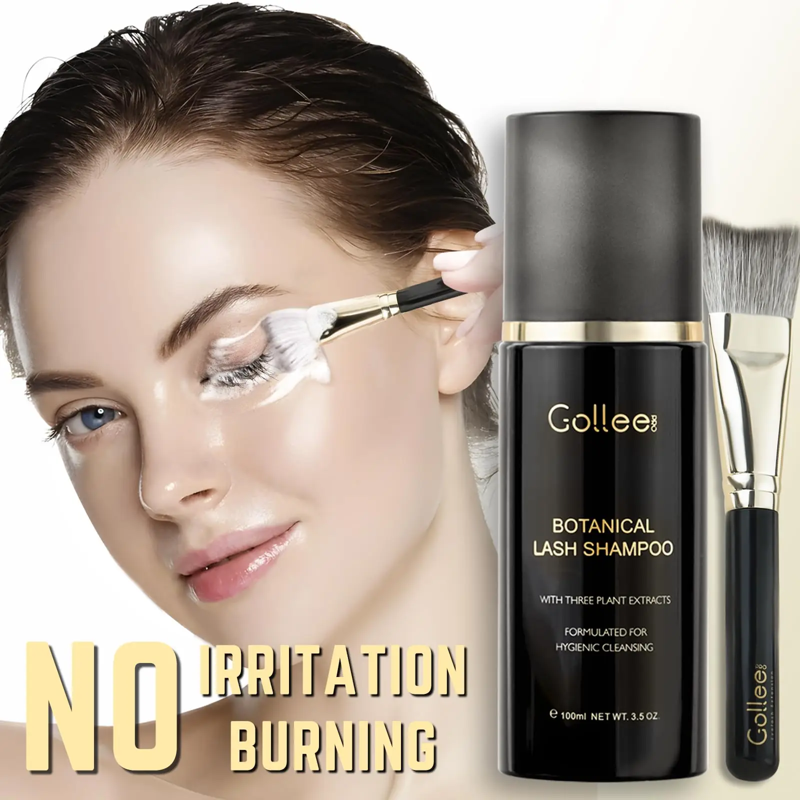 Gollee 100ml Cleaning Mousse B - Eyelash Extension Wash Kit recension och pris