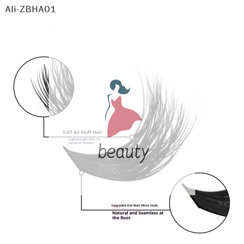 3D Faux Mink Lashes Wispy Eyel - Eyelash Extension Individual recension och pris