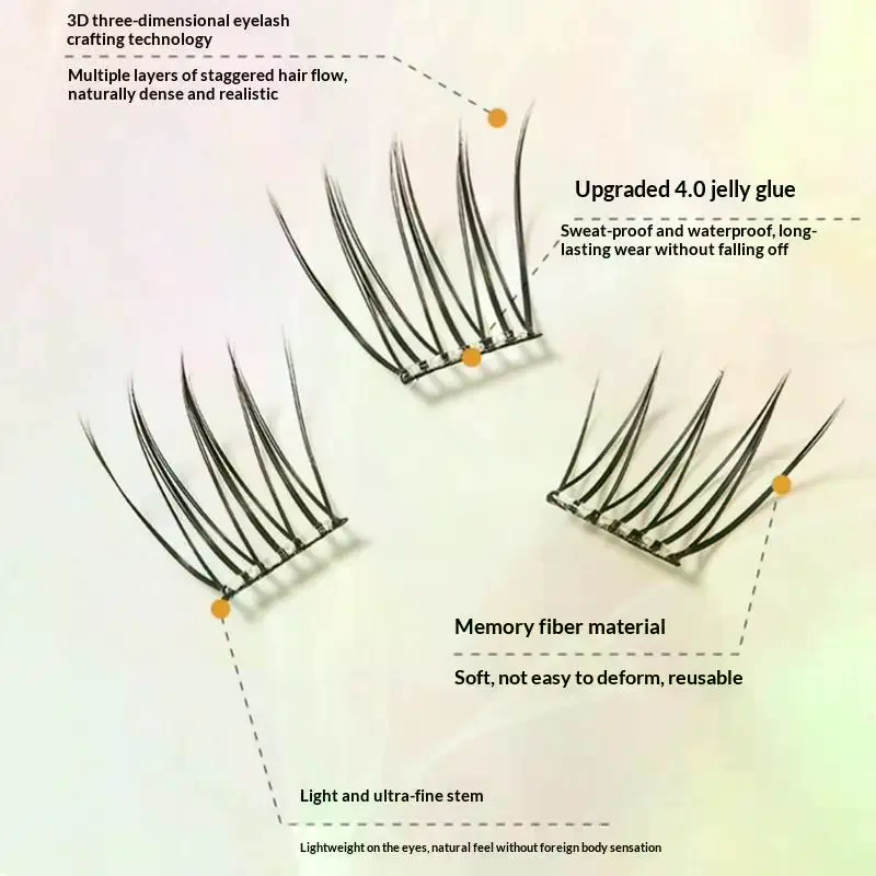 7 Rows Self-Adhesive Eyelashes - Eyelash Extension Adhesive recension och pris